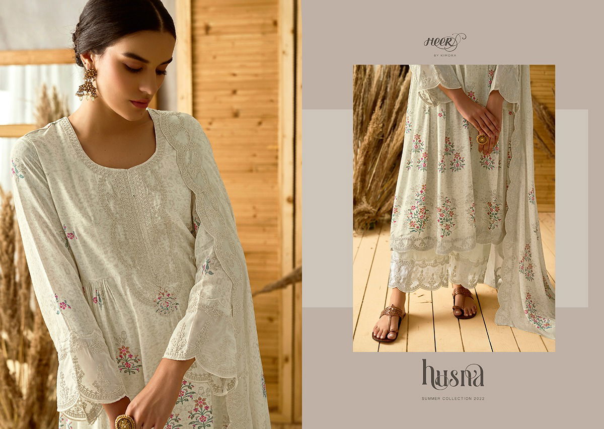 Husna Heer Heavy Designer Fancy Festive Wear Latest Salwar Suit Collection
